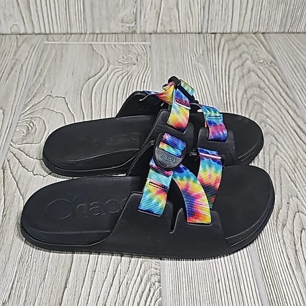 Chaco Chillos Tie Dye Slide Sandals Kids Size 3